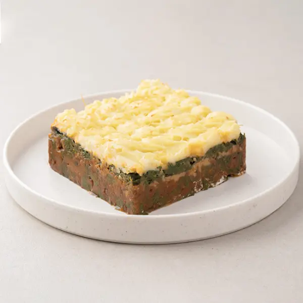 Spinach & Lentil Pie With Creamy Mash